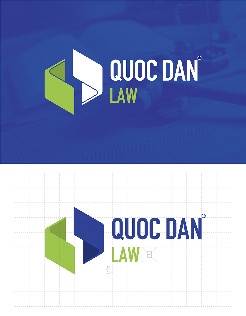 Thiet ke logo Luat Quoc Dan 01