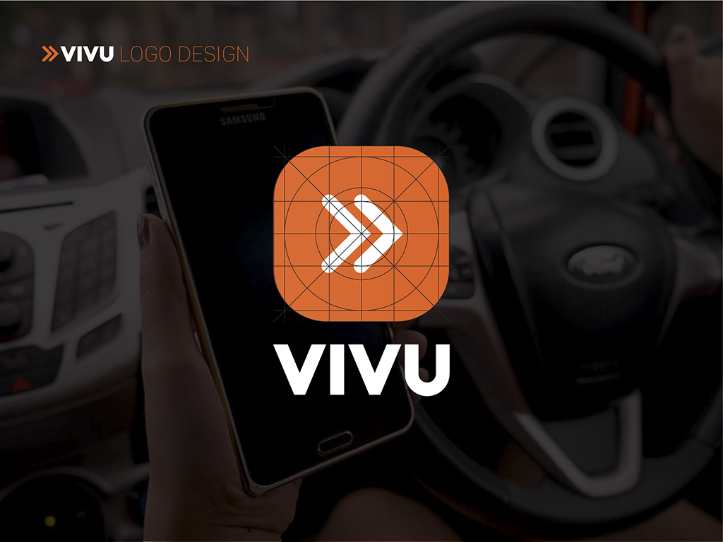 Thiết kế logo ứng dụng gọi xe Vivu